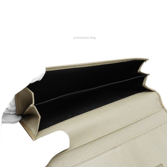 🔴 Gucci Horsebit Long Wallet - Ivory Ostrich Leather - Picture 8 of 10